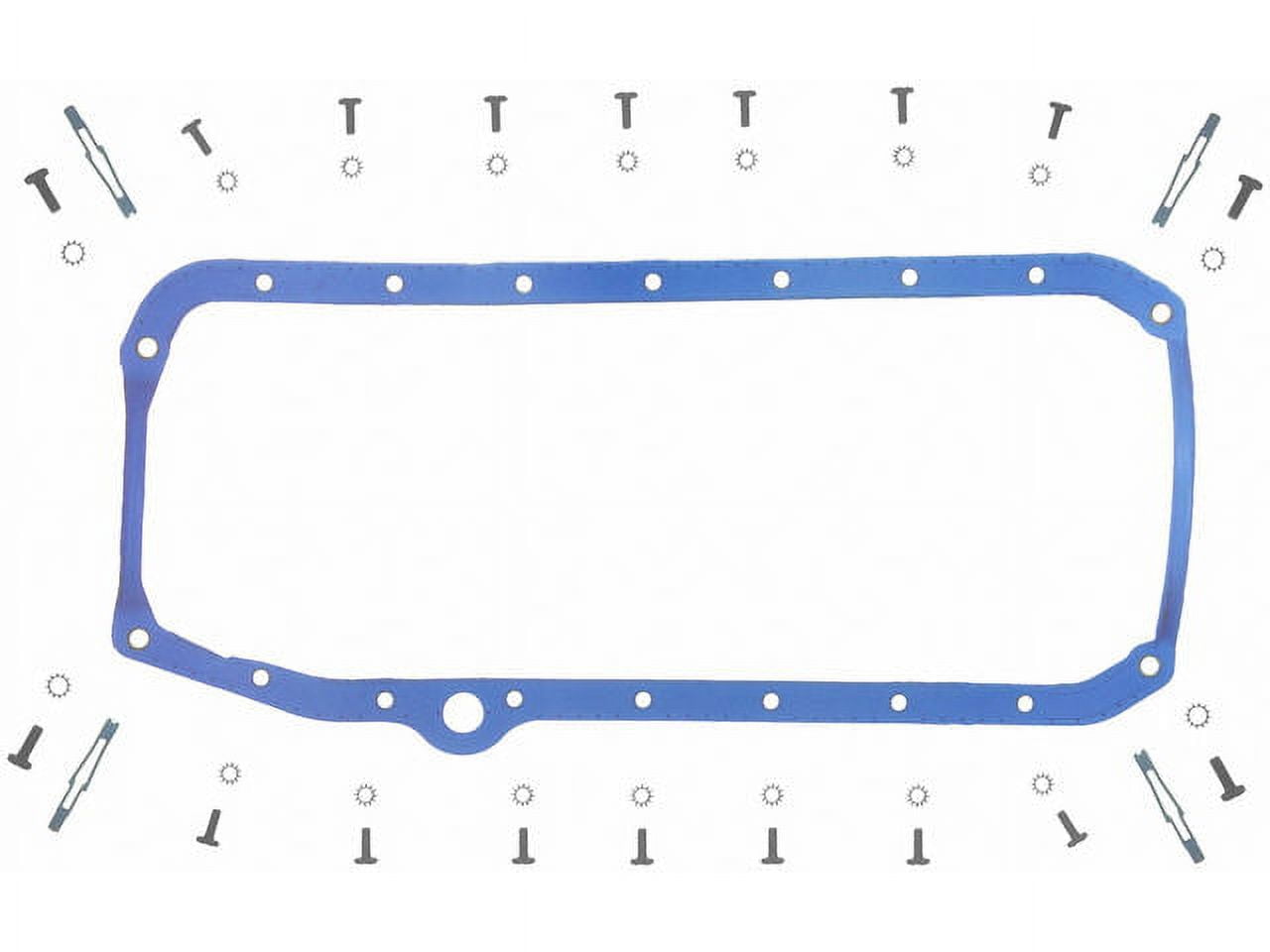 Oil Pan Gasket Set - Compatible with 1960 - 1974 Chevy C10 Pickup 1961 1962 1963 1964 1965 1966 1967 1968 1969 1970 1971 1972 1973
