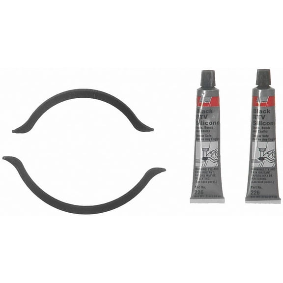 Oil Pan Gasket Set - Compatible with 1991 - 1996 Ford Escort 1.8L 4-Cylinder 1992 1993 1994 1995