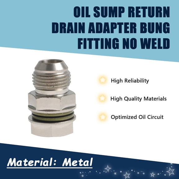 Oil Pan Sump Return Adapter Bung Fitting M18x1.5 No Weld for Turbocharger