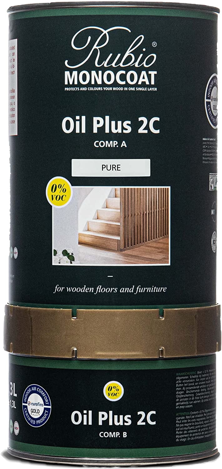 Oil Plus 2C, 1.3 Liter, Pure, Interior Wood Stain and Finish, Food Safe
