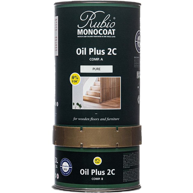 Oil Plus 2C, 1.3 Liter, Pure, Interior Wood Stain and Finish, Food Safe