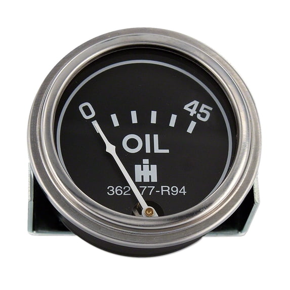 Oil Pressure Gauge (0-45 PSI) Fits International Tractor 362177R94 393488R91