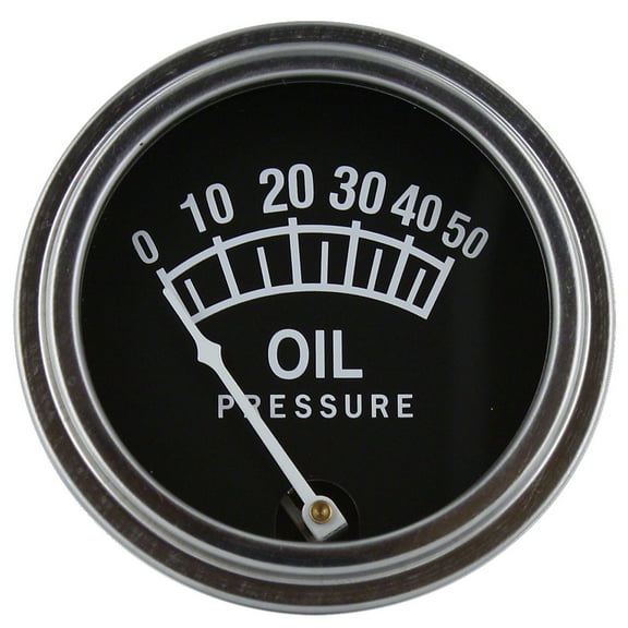 Oil Pressure Gauge (0-50 PSI) Fits International Ford John Deere Massey Allis Chalmers Case Cockshutt Minneapolis Moline White / Oliver Tractor 9N9273A 506902M92 MH 761511M91 228719