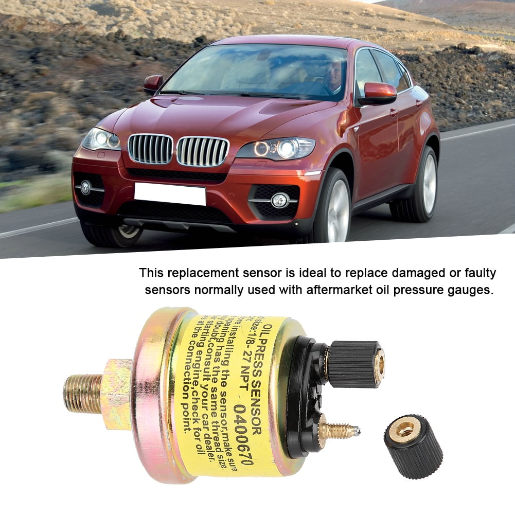Oil Pressure Sensor, Universal Engine Oil Pressure Sensor 1/8 NPT Dual