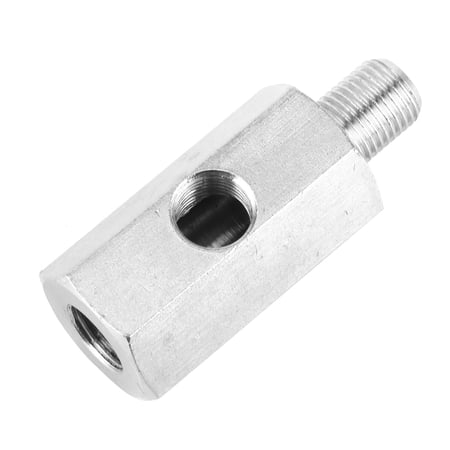 Oil Pressure Tee Fitting, M10x1.0 To 1/8in NPT, Leakproof With Included Gasket