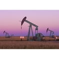 thumbnail image 1 of Oil Pump Jacks On Canadian Prairie At Dusk  Carlyle  Saskatchewan Poster Print, 1 of 2