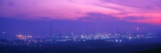 Oil Refinery Andalucia Spain Canvas Art - Panoramic Images (36 x 12)