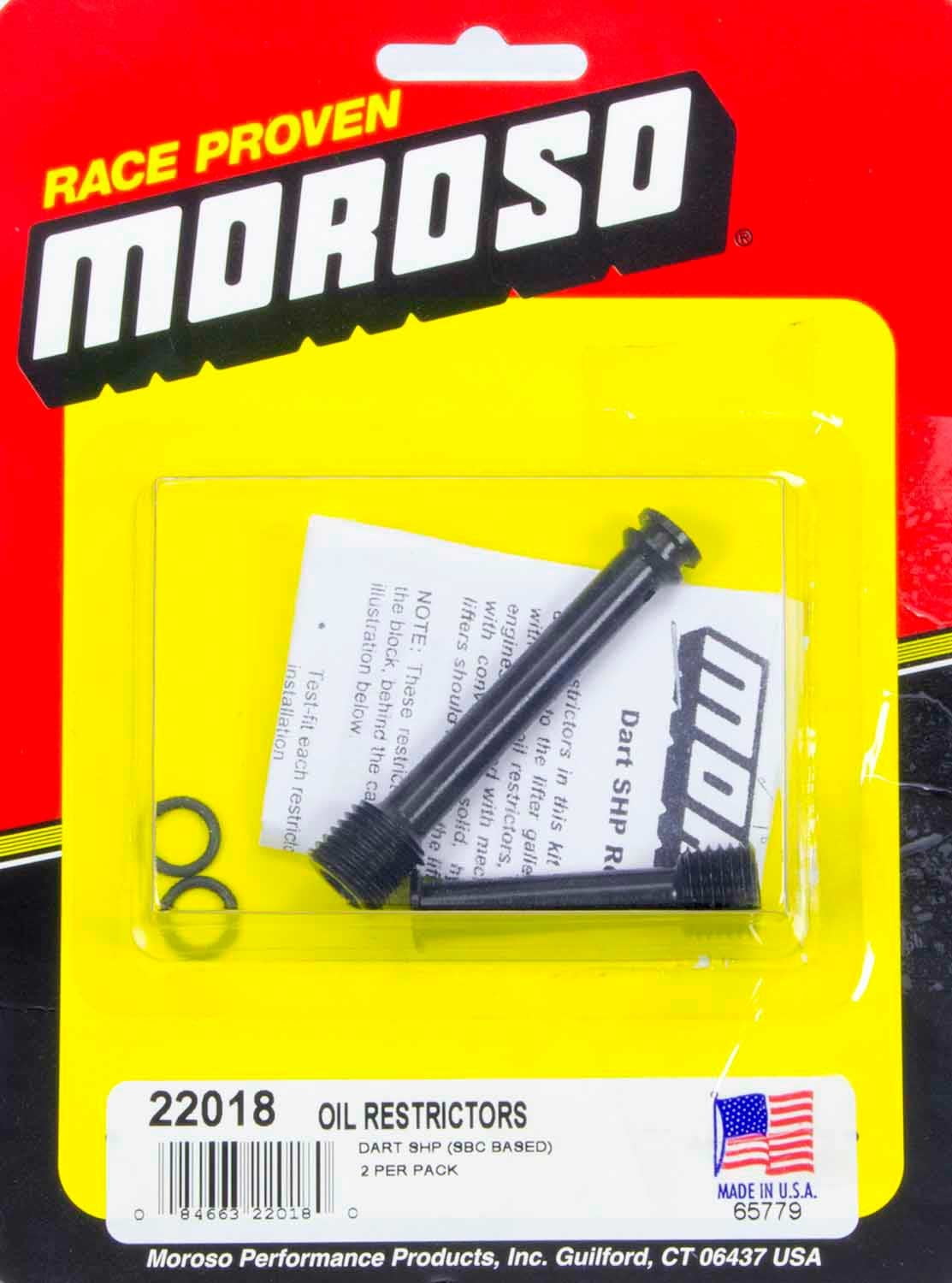 Moroso Oil Restrictors - SBC Dart SHP Block Moroso Oil Restrictors - SBC Dart SHP Block