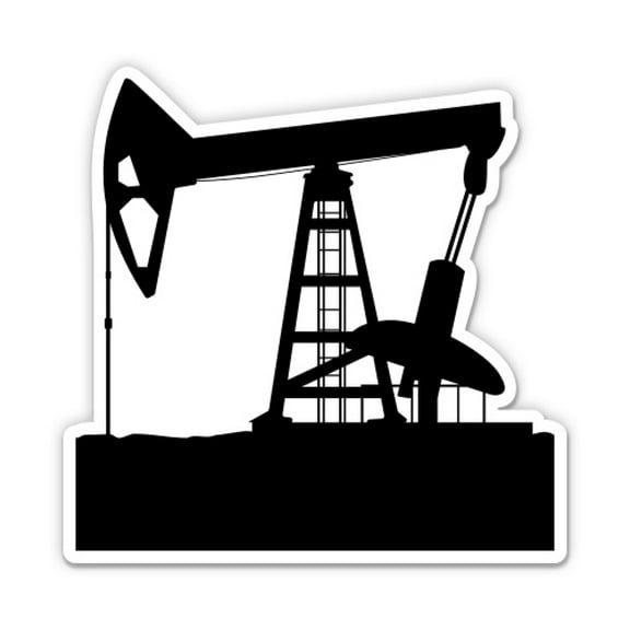Oil Rig - 3" Vinyl Sticker - For Car Laptop Water Bottle Phone - Waterproof Decal