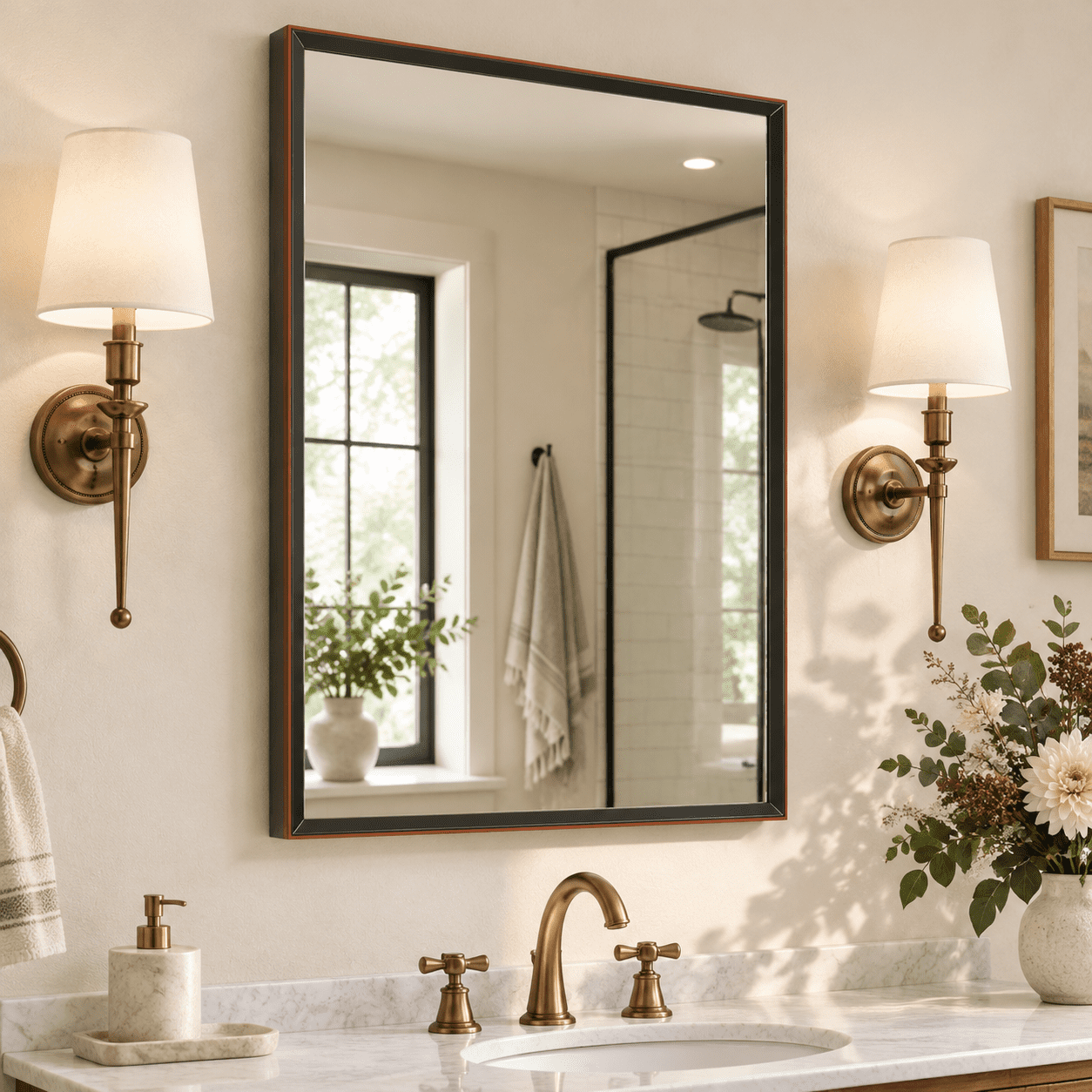 Oil Rubbed Bronze Bathroom Vanity Mirror 30