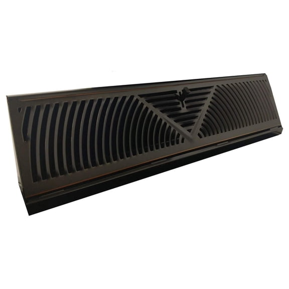 Oil-Rubbed Bronze Finish Baseboard Register (18 Inch, Oil Rubbed Bronze)
