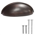 thumbnail image 1 of Oil Rubbed Bronze Kitchen Cabinet Pulls - 3 Inch Bin Cup Drawer Handles - 10 Pack, 1 of 8