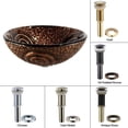 thumbnail image 1 of Oil Rubbed Bronze Kraus GV-650-19mm-ORB 17'' Handmade Smooth Round Glass Sink, 1 of 4