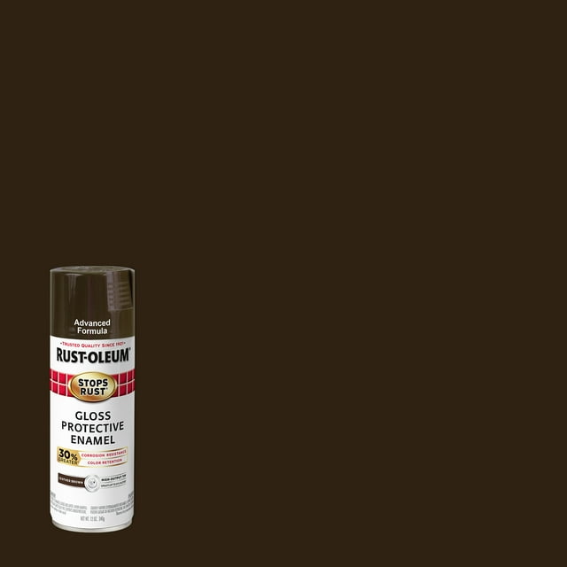 Oil Rubbed Bronze, RustOleum Stops Rust Advanced Gloss Spray Paint, 12