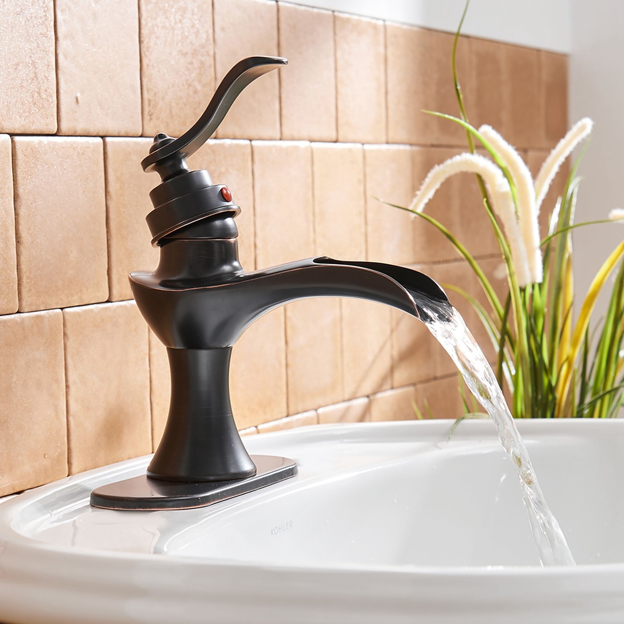 Oil Rubbed Bronze Single-Handle Widespread Bathroom Faucet - Walmart.com