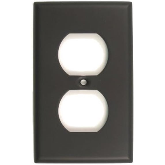 Oil Rubbed Bronze Single Receptacle Switch Plate