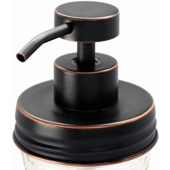 Oil Rubbed Bronze Soap Pump Dispenser Lid Kit for Regular Mouth Jars by