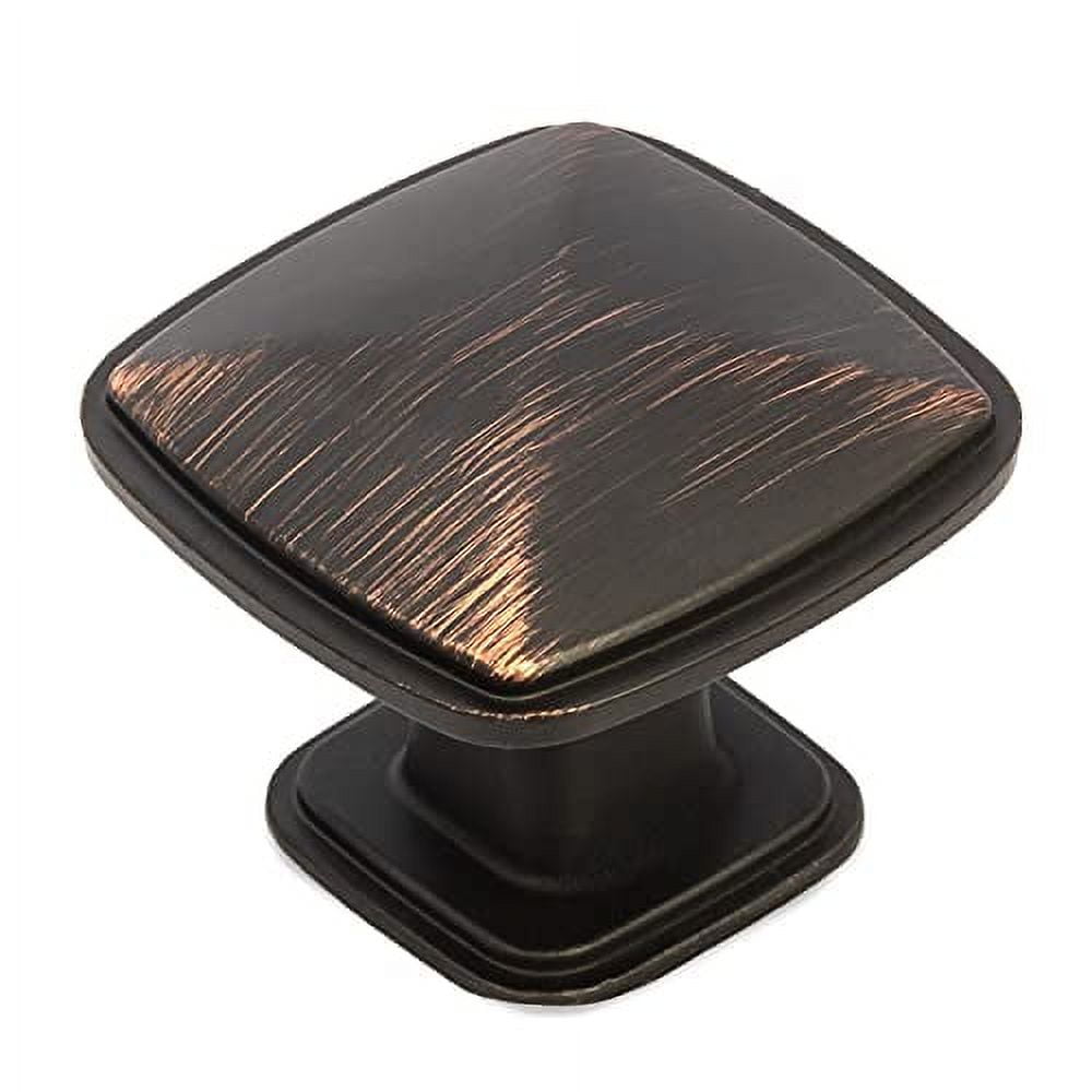 Oil Rubbed Bronze Square Kitchen Cabinet Knobs - 25 Pack of Drawer Handles Hardware