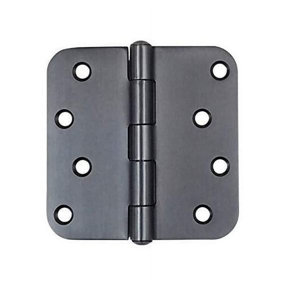 Oil Rubbed Bronze Stainless Steel Door Hinges - 4" with 5/8" Radius - Non-Removable Pin - Highly Rust Resistant - 3 Pack