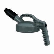 Oil Safe Stumpy Spout Lid,w/1 In Outlet,HDPE,Gray 100504