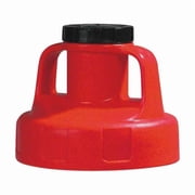 Utility Lid,w/2 In Outlet,HDPE,Red 100208