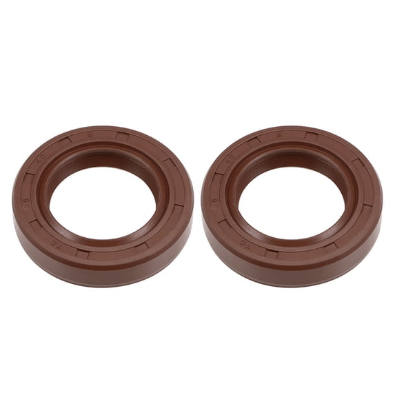 Oil Seal 25mm Inner Dia 40mm OD 8mm Thick Fluorine Rubber Double Lip Sealing 2Pcs
