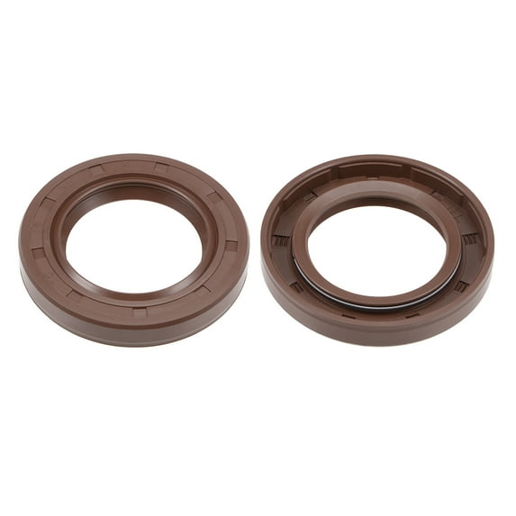 Oil Seal 35mm Inner Diameter 55mm OD 8mm Thick Fluorine Rubber Double Lip Seals 2Pcs