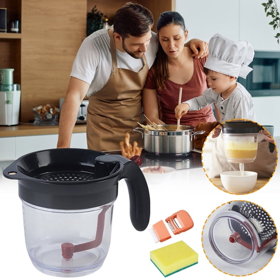 Oil Separating Bowl,Kitchen Grease Separator,Soup Oil Strainer,Fat Separator,Food-Grade Oil Container,Kitchen Oil Separator,Multi-Purpose Oil Strainer,Easy Pour Grease Separator,Durable Oil Bowl