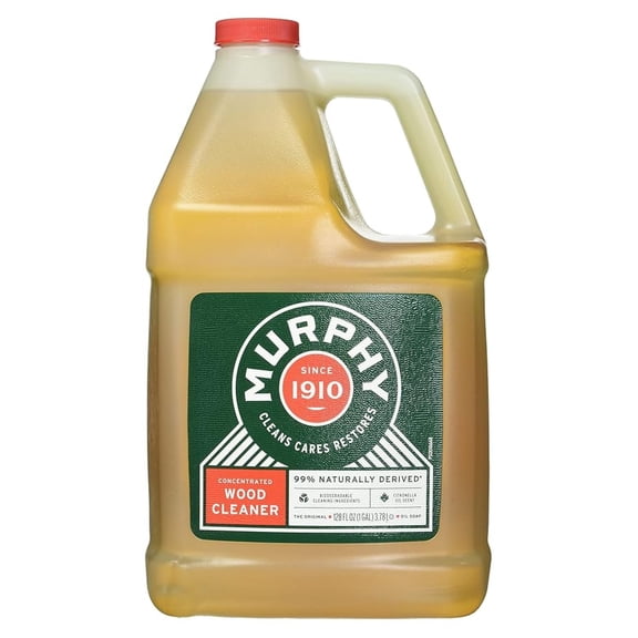 Oil Soap Wood Cleaner - 128oz - Natural Wood Floor Cleaner & Polish - Wood Furniture Cleaner - Pine Scent - For Finished Wood & Hard Surfaces