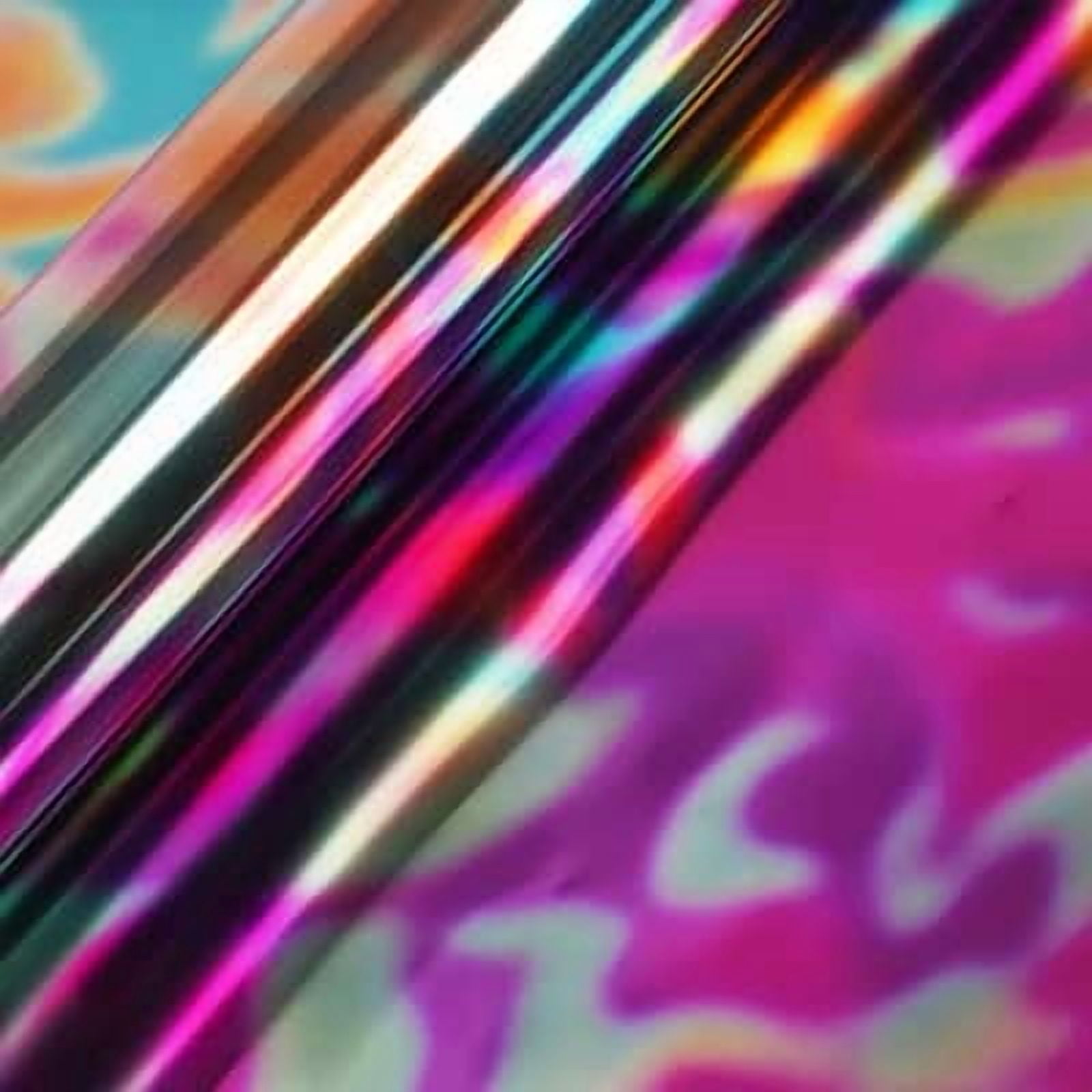 Make Market Oil Spill Chrome Foil Permanent Vinyl - 12" x 48" Rolls in Metallic Colors for Indoor & Outdoor Use, Water Resistant & Compatible with Most Cutting Machines, 12 Pack