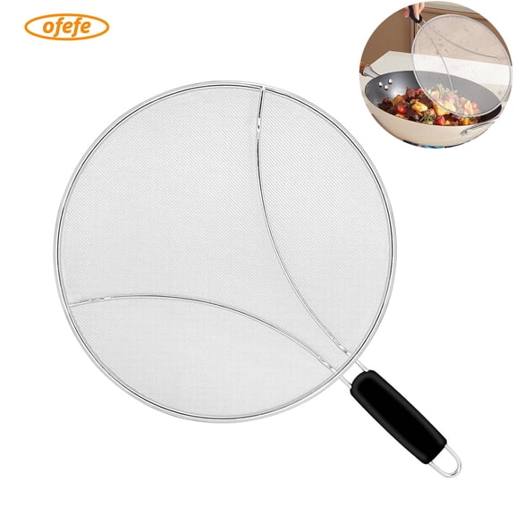 Oil Splatter Screen for Frying Pan,Grease Splatter Screen, 11 inches,Hot Oil Splash Guard, Prevent and Protects Skin from Burns