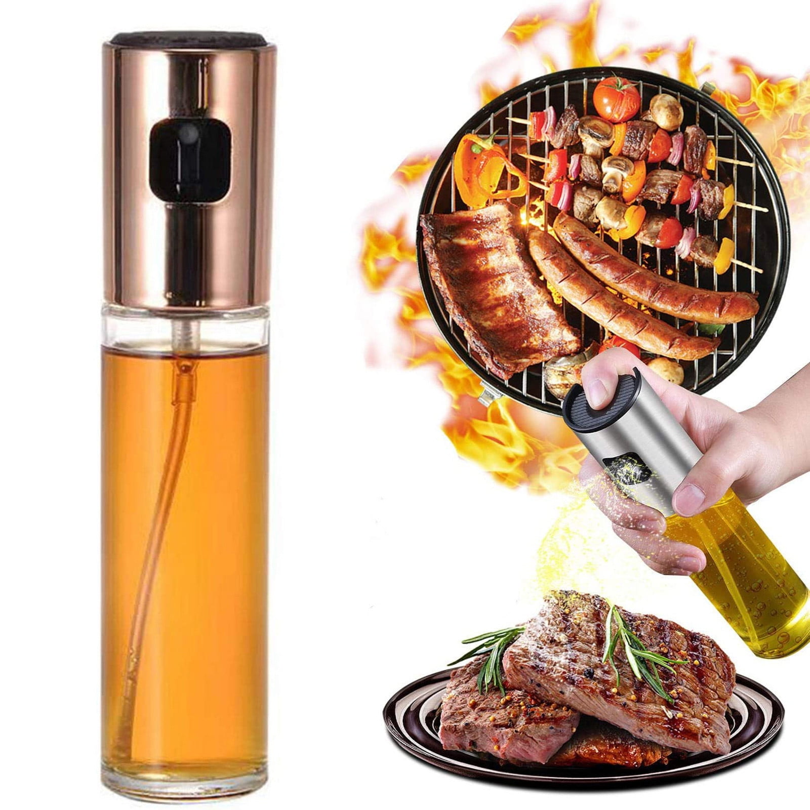 Oil Sprayer for Cooking, Glass Olive Oil Sprayer Mister, Olive Oil Spray Bottle, Kitchen Gadgets