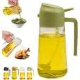 thumbnail image 1 of Oil Sprayer for Cooking, Oil Dispenser for Kitchen Spray, 2 in 1 Olive Oil Dispenser Bottle for Kitchen, 17oz/500ml Glass Oil Bottle, Food-grade Oil Mister for Air Fryer,Salad,Frying,BBQ, 1 of 5