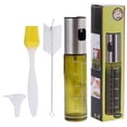 thumbnail image 1 of Oil Sprayer for Cooking Olive & Avocado Oil Spray Bottle, 100ml Food Grade Glass Mister with Adjustable Nozzle, 304 Stainless Steel Kitchen Gadgets for Air Fryer Salad Frying BBQ, 1 of 3