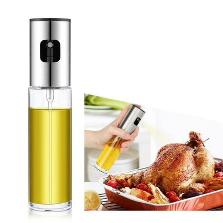 Oil Sprayer for Cooking, Olive Oil Sprayer,‎100ml Olive Oil Spray Bottle for Air Fryer, Food-Grade Oil Mister Transparent Glass Spray Bottle for Kitchen, BBQ, Salad, Baking, Roasting