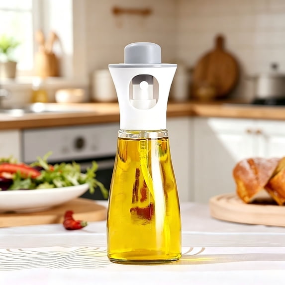 Oil Sprayer for Cooking, Glass Oil Dispenser Bottle with Fine Mist Pump for Air Fryer, BBQ, Grilling, Baking, Salad