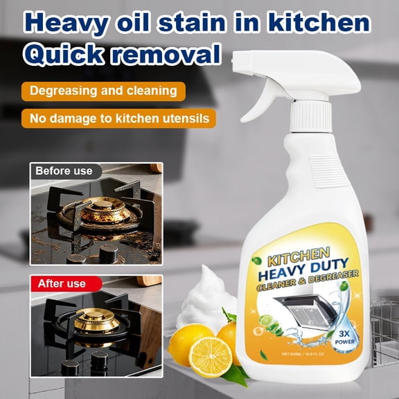 Oil Stain Cleaning Agent, 500ml Kitchen Foam Degreaser, Multifunctional Stove Cleaner, for Heavy Duty Removal