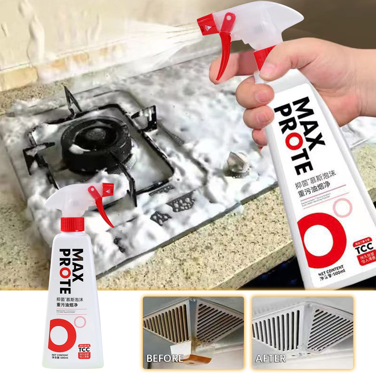 Oil Stain Purifier, Oil Fume Cleaner, Kitchen Strong Decontamination