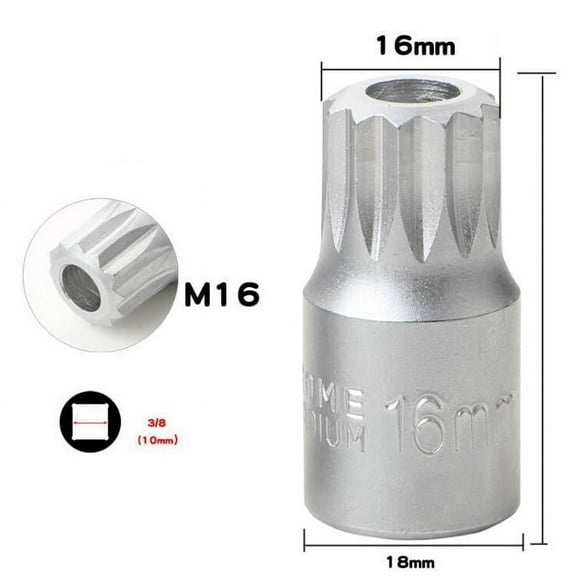 Oil Sump Drain Plug Socket Wrench 3/8 Drive Auto Repairing Gearbox Screw Wrench