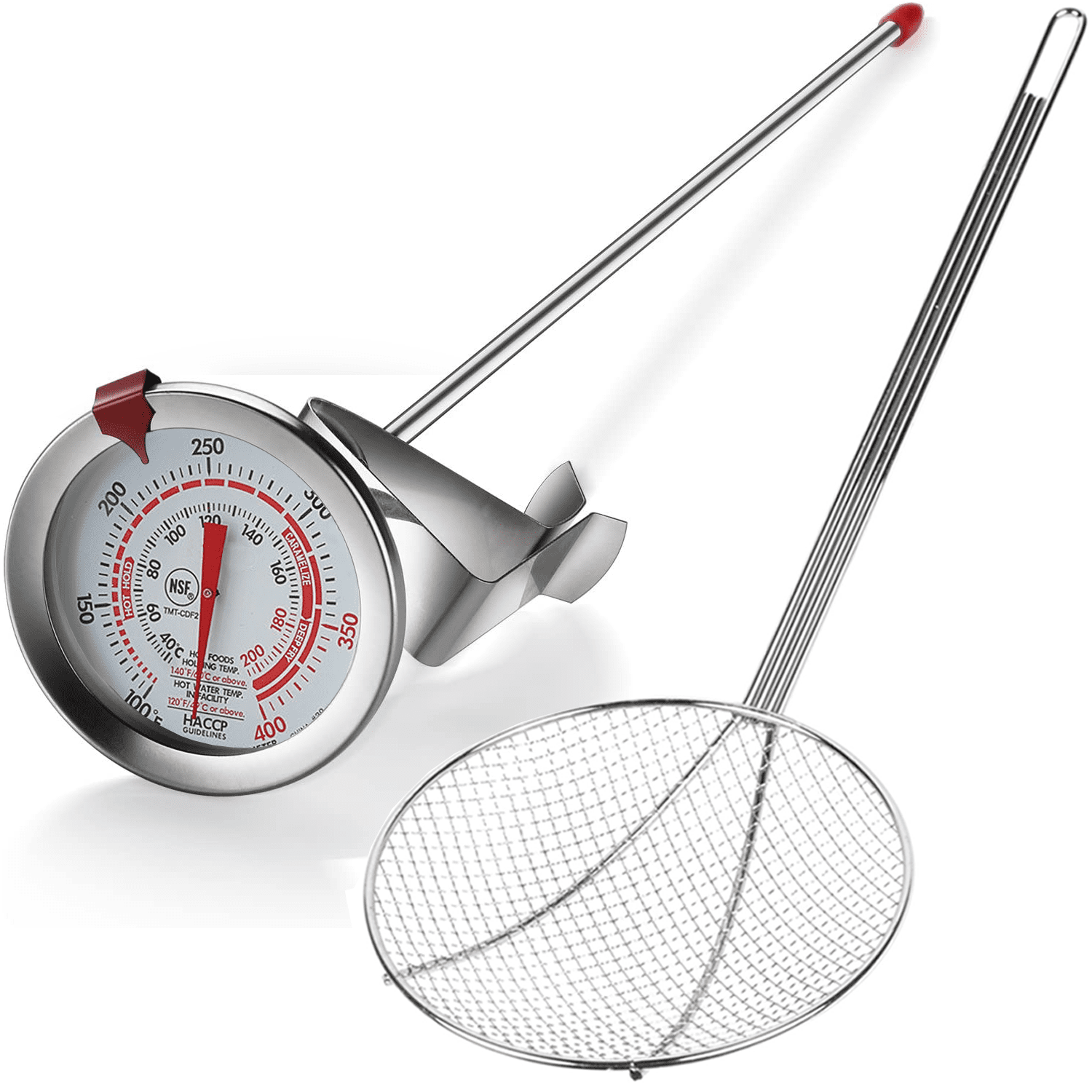 Casewin Deep Fryer Turkey Thermometer with Clip&12 inch - Best Professional  Kitchen Pot Fryer Thermometer, Stainless Steel Fry Oil Thermometer, dial  Thermometer for Candy and Meat Cooking 