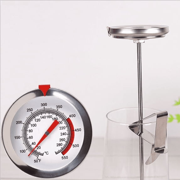 Oil Thermometer Deep Fry, Stainless Steel Meat Cooking Thermometer with Clip and 15.7 inch Long Probe, Instant Read Kitchen Thermometer for Deep Frying Candy Turkey BBQ Grill