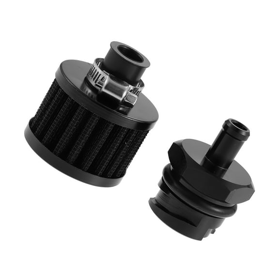 Oil Valve Cover for LSX LS1 LS6 LS2 LS3 LS7 Engines Aluminum with Breather Black 1 Set