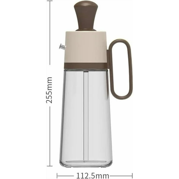 Oil and Vinegar Dispenser Set 2 in 1 New Oil Dispenser Bottle with Brush Design Convenient Liquid Seasoning Big Capacity Bottle Kitchen Supplies Multifunction(Yellow)