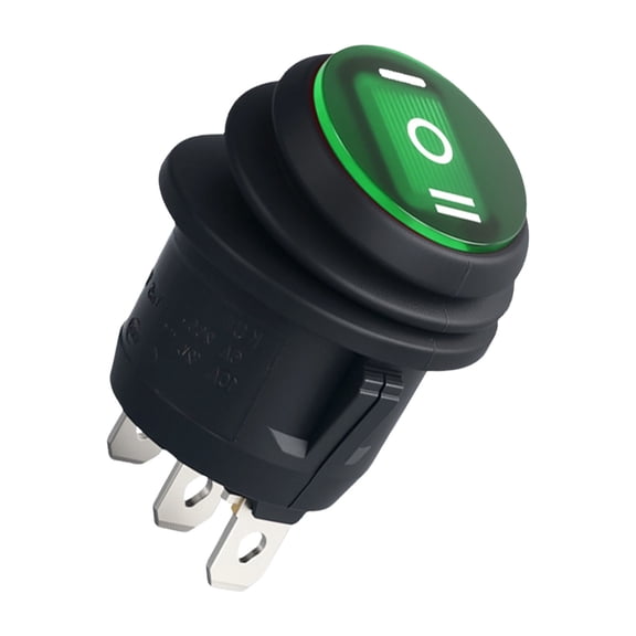 Oil & Water Resistant Round Rockers Switches 3 Pin 3 Position Switches Not Light for Easy Installation In Wet environment