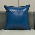 thumbnail image 1 of Oil Wax Leather Solid Color Pillow Cover, Throw Pillow Cover 17.72x17.72 Inch, All Season Decorative Pillow Case for Couch Sofa Porch Chair Indoor Outdoor Home Decor, 1 of 6