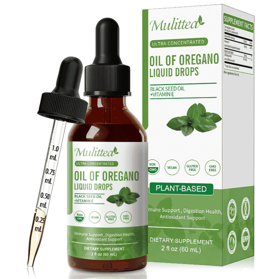 Oregano Oil Drops | Oil of Oregano Liquid Drop | Herbal Blend for Immune Support | Digestive Health | 60ML 2 Fl Oz