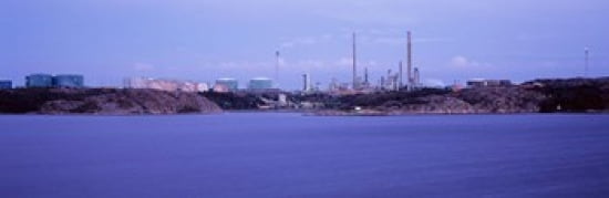 Oil refinery at the coast Lysekil Bohuslan Sweden Canvas Art - Panoramic Images (36 x 12)