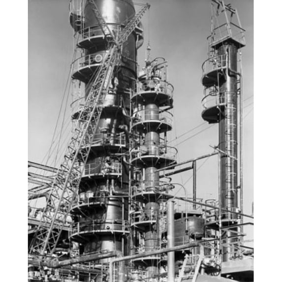 Oil refinery under construction Bay Petroleum Refinery Chalmette Louisiana USA Poster Print