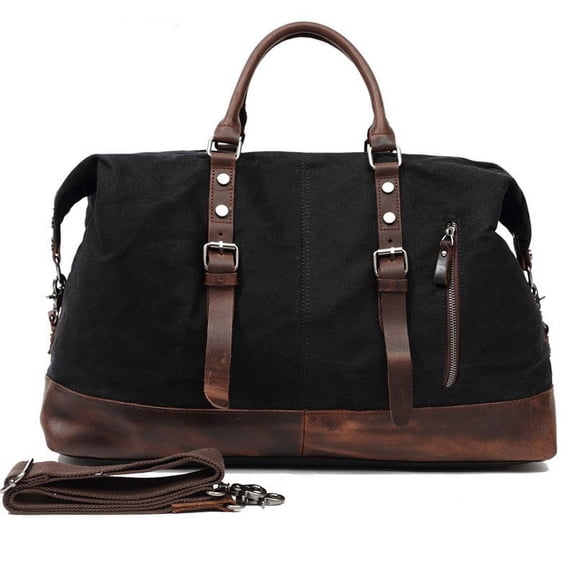 Oil wax crossbody luggage bag,Dark Grey