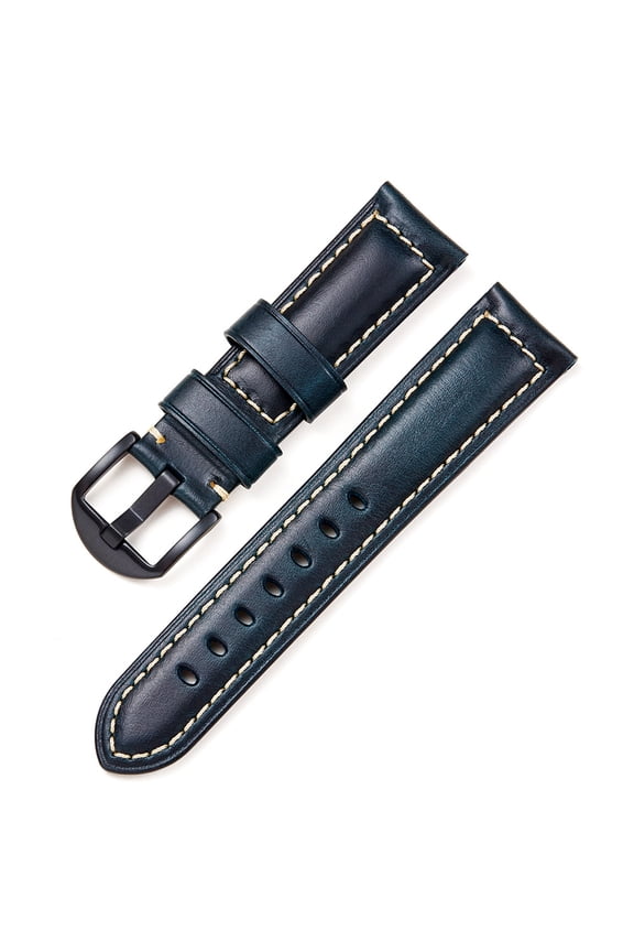 Oil wax leather strap men's retro watch band 20/22/24/26m